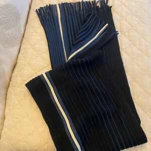 Navy/Black Scarf with Fringe__